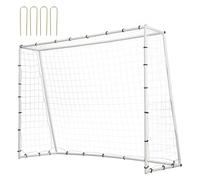 VEVOR Rete da Calcio Rimbalzo 8 x 6FT Rete da Calcio Rimbalzo per Allenamento Tubo di Ferro con Borsa Portatile per Allenamento Sportivo, Rete da Calcio Pieghevole per Allenamento Sportivo