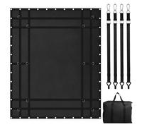 VEVOR Rete di Carico, 2480 x 2090 mm, Rete di Carico per Camion per Cassone di Camion, 4 Cinghie Regolabili con Moschettoni e Ganci Rivestiti in Gomma, Resistente per Pick-up, Jeep, Camion, SUV, Nero