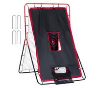 VEVOR Rete da Rimbalzo per Baseball e Softball 2 in 1, 914 x 1372 mm Switch Hitter Pitch Trainer, PitchBack Baseball Pitching Return Trainer Nest, Rete di Rimbalzo per Allenamento di Fielding/Lancio