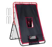VEVOR Rete da Rimbalzo per Baseball e Softball 2 in 1, 914 x 1372 mm Switch Hitter Pitch Trainer, PitchBack Baseball Pitching Return Trainer Nest, Rete di Rimbalzo per Allenamento di Fielding/Lancio