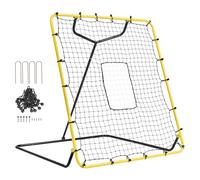 VEVOR Rete da Rimbalzo per Baseball Softball, Rete da Baseball PitchBack 1219,2x1371,6mm per Allenamenti Lancio Fielding, Rete Rimbalzo per Allenatore, Rete da Battute Angolo Regolabile Allenamento