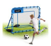 VEVOR Rete da Rimbalzo per Calcio 147 x 117 cm, Rete Rimbalzante in PE per Allenamento di Calcio Angolo Regolabile Telaio in Ferro, Sport, Allenamento di Passaggi Controllo di Palla, Esercizi