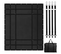VEVOR Rete di Carico, 1830 x 1450 mm Rete di Carico per Camion ad Alta Resistenza per Cassone di Camion, 4 Cinghie Regolabili, Moschettoni e Ganci Rivestiti in Gomma, Resistente, per SUV, Jeep, Nero