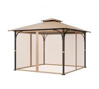VEVOR Rete di Ricambio per Gazebo, Adatta per Gazebo da 304,8 x 304,8 x 213,4 cm Rete Anti-Moscerini per Patio, Tenda per Esterni a 4 Pannelli, con Doppia Cerniera, Schermo per Baldacchino, Solo Rete