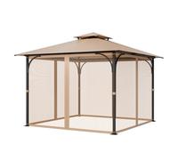 VEVOR Rete di Ricambio per Gazebo, Adatta per Gazebo da 304,8 x 304,8 x 213,4 cm Rete Anti-Moscerini per Patio, Tenda per Esterni a 4 Pannelli, con Doppia Cerniera, Schermo per Baldacchino, Solo Rete