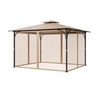 VEVOR Rete di Ricambio per Gazebo, per Gazebo 304,8 x 365,8 x 213,4 cm Rete Anti-Moscerini per Patio, Tenda per Esterni a 4 Pannelli Laterali, con Doppia Cerniera, Schermo per Baldacchino, Solo Rete