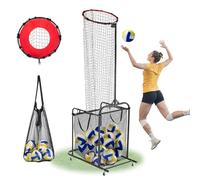 VEVOR Rete per Allenamento Pallavolo, Angolazione e Altezza Regolabili, Portatile con Carrello, Ruote e Borsa per il Trasporto, Rete Bersaglio per Interni ed Esterni per Servizio e Schiacciata