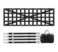 VEVOR Rete per Portellone Posteriore, 1380 x 470 mm, Rete per Carichi Pesanti per Cassone di Camion con 4 Cinghie Telescopiche Regolabili, Rinforzato Incrociato Adatta per Pick-up Camion Jeep SUV