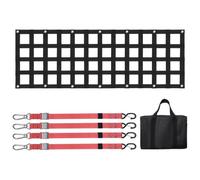 VEVOR Rete per Portellone Posteriore, 1380 x 470 mm, Rete per Carichi Pesanti per Cassone di Camion con 4 Cinghie Telescopiche Regolabili, Estensibile e Durevole, Adatta per Pick-up Camion Jeep SUV