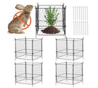 VEVOR Rete Protezioni per Piante, Kit Protezioni per Piante in Rete Metallica 34x34 cm 4 Pacchetti, Gabbie per Piante da Esterno, Fiori Verdure, da Giardino Cortile Orto, Kit Protezioni per Piante