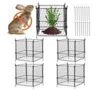 VEVOR Rete Protezioni per Piante, Kit Protezioni per Piante in Rete Metallica 34x34 cm 4 Pacchetti, Gabbie per Piante da Esterno, Fiori Verdure, da Giardino Cortile Orto, Kit Protezioni per Piante