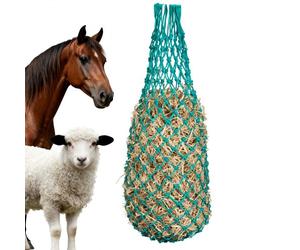 VEVOR Reti da Fieno per Cavalli 4 Pezzi Lunghezza Estesa 0,9 m Fori 38 x 38 mm, Materiale PE, con Quattro Moschettoni, Rete per Alimentazione Lenta per Cavalli, Pecore, Bovini, Alpaca e Bestiame