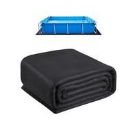 VEVOR Rettangolare Rivestimento per Piscina, Rivestimento Piscine Fuori Terra, Tappetino Piscina Extra Spesso, Materiale Tessuto Durevoli Sottofondo, 488 x 975 cm 180 g/m² Nero 8,7 kg
