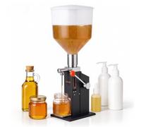 VEVOR Riempitrice Manuale 10-120 ml 12 L con Ugello Antigoccia Regolabile, Riempitrice per Liquidi e Paste con Tramoggia 12L, Supporto Bottiglia Regolabile e Leva Ergonomica per Miele, Olio e Lozioni