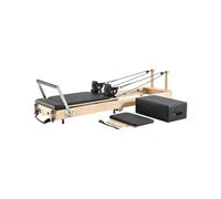 VEVOR Riformatore Pilates Pieghevole 2380 x 680 x 570 mm Macchina per Allenamento Pilates in Legno per Uso in Palestra Domestica, con Doppia Resistenza, Molle e Corda, Set Riformatore con Seduta
