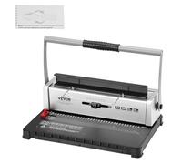 VEVOR Rilegatrice per Formato A4 A5 Lettera, Rilegatrice a Spirale Manuale a 34 Fori, 120 Fogli alla Volta, Perforatrice ad Anelli con Dorsi a Bobina Regolabili 5-14mm, Ufficio, Fabbrica