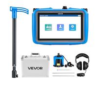VEVOR Rilevatore di Perdite d'Acqua per Tubi, 1Hz-10000Hz, localizzatore di Perdite Touchscreen per Tubature Sotterranee da 5 m, con Sensore Centrale, 3 Aste di Ascolto, Cuffie e Custodia