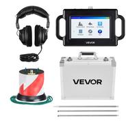 VEVOR Rilevatore di Perdite d'Acqua per Tubi, 1Hz-5000 Hz, Localizzatore di Perdite per Tubi Profondi 2 m, con Touchscreen e Sensore, 3 Aste di Ascolto, Cuffie, Scheda da 8 GB e Custodia