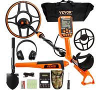 VEVOR Rilevatore per Metalli Impermeabile IP68 Sommergibile 3m Bobina di Ricerca 30,5cm 7 Modalità di Funzione 4 Batterie Ricaricabili Lunghezza Asta Regolabile 99-127cm Metal Detector Professionale