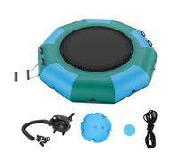 VEVOR Rimbalzatore gonfiabile dell'acqua, trampolino da gioco 10 piedi, con scala pompa di aria elettrica, per piscina, lago, sport acquatici, trampolino per feste piscina attività ricreativa
