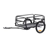 VEVOR Rimorchio Bici, Capacità di Carico 72,5 kg, Carrello Bici, Stoccaggio Pieghevole Compatto e Sgancio Rapido con Attacco, Ruote da 406 mm, per Ruote Bici da 558,8 mm a 711,2 mm