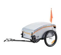 VEVOR Rimorchio Bicicletta, Capacità Carico 45 kg, Carrello da Trasporto, Stoccaggio Compatto Pieghevole con Gancio, Copertura Impermeabile, Ruote da 406 mm, per Ruote Bici da 558,8mm - 711,2mm
