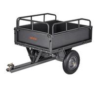 VEVOR Rimorchio da Giardino per Rimorchio per ATV UTV, Carrello Ribaltabile in Acciaio Pannello Posteriore Rimovibile, Carrello da Giardino per Trasporto per Tosaerba Carico max. 227 kg