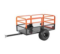 VEVOR Rimorchio da Giardino per Rimorchio per ATV UTV, Carrello Ribaltabile in Acciaio Pannello Posteriore Rimovibile, Carrello da Giardino per Trasporto per Tosaerba Carico max. 840 kg