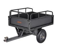 VEVOR Rimorchio da Giardino per Rimorchio per ATV UTV, Carrello Ribaltabile in Acciaio Pannello Posteriore Rimovibile, Carrello da Giardino per Trasporto per Tosaerba Carico max. 227 kg