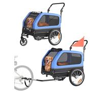 VEVOR Rimorchio per Bici per Cani, Supporta Fino a 40 kg, Carrello Portabici, Telaio Pieghevole Facile con Ruota a Sgancio Rapido, Attacco Universale per Bicicletta, Guinzaglio Interno