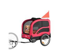 VEVOR Rimorchio per Bici per Cani, Supporta Fino a 45 kg, Carrello Portabici, Telaio Pieghevole con Ruota a Sgancio Rapido, Attacco Universale per Bicicletta, Riflettore, Bandiera Guinzaglio Interno