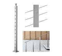 VEVOR Ringhiera per Recinzione da Balcone 1067x100x100 mm da Giardino Balcone Ponte, Poli per Gradini 30°, Kit di Palo per Balaustrata da Terrazza, Argento, 1JZLGZXYS1062TLWC001V0