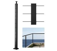 VEVOR Ringhiera per Recinzione da Balcone 1067x108x68 mm da Giardino Balcone Fori a Forma L in Acciaio Inox, Kit di Palo per Balaustrata da Terrazza, 1JZLGZXHS10607YXO001V0