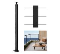 VEVOR Ringhiera per Recinzione da Balcone 1067x108x68 mm da Giardino Balcone Ponte in Acciaio Inox, Kit di Palo per Balaustrata da Terrazza, Nero, 1JZLGZXHS1063GGTD001V0