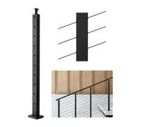 VEVOR Ringhiera per Recinzione da Balcone 914x108x68 mm Giardino Balcone con Finitura Spazzolata in Acciaio Inox, Kit di Palo per Balaustrata da Terrazza, 1JZLGZXHS91402OS1001V0