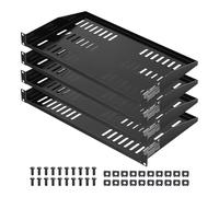 VEVOR Ripiano per Mensola Server 1U, 4 Pezzi, Portata 22,68 kg, Mensola Ventilata a Sbalzo, Montaggio a Parete o Mensola con Vassoio, Buona Circolazione dell'Aria per Apparecchiature di Rete 482 mm