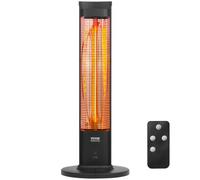 VEVOR Riscaldatore a Infrarossi 2000 W Riscaldatore Elettrico Telecomandato con 3 Velocità, Protezione Anti-ribaltamento, Interno/Esterno per Camera da Letto, Studio, Sala da pranzo, Studio, Supporto