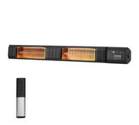 VEVOR Riscaldatore a Infrarossi 3000 W Riscaldatore Elettrico a Infrarossi per Ambienti con Telecomando, Protezione IP65 con 9 Velocità e Temporizzatore, per Portico, Cortile, Montaggio a Parete