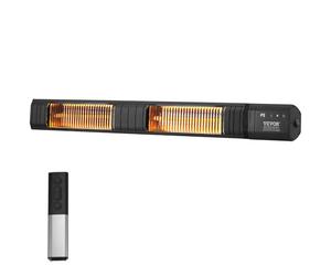 VEVOR Riscaldatore a Infrarossi 3000 W Riscaldatore Elettrico a Infrarossi per Ambienti con Telecomando, Protezione IP65 con 9 Velocità e Temporizzatore, per Portico, Cortile, Montaggio a Parete
