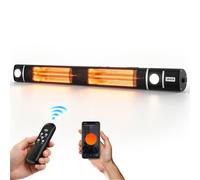 VEVOR Riscaldatore a Infrarossi da Parete 3000 W con Controllo WiFi, IP55, con Telecomando e Interruttore Meccanico, 3 Livelli di Calore, Struttura in Lega di Alluminio, per Patio, Balconi e Cortili