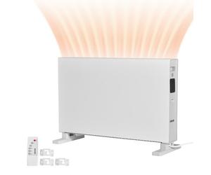 VEVOR Riscaldatore a Pannello per Ambiente, Riscaldatore Elettrico da 2000 W con Telecomando e Controllo Touch, 3 Modalità, Timer 24 Ore, Design con Supporto o Montaggio a Parete per Casa e Ufficio
