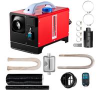 VEVOR Riscaldatore ad Aria Diesel 12V 5-8KW, Riscaldatore di Parcheggio, Riscaldatore per Camion per Auto 8KW Monoforo con Schermo LCD, Colore Rosso, Riscaldamento da Parcheggio, Air Heater Diesel 12V