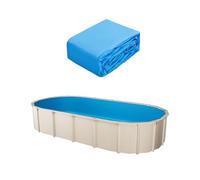 VEVOR Rivestimento per Piscina Ovale per Piscina 22 x 12,3 Piedi, Rivestimento Protezione per Pareti di Piscine Fuori Terra Altezza 52 Pollici Stile Unibead, Rivestimento Piscina in Materiale Vinile