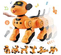 VEVOR Robot Giocattolo per Bambini, Robot Cane Telecomandato Intelligente, Telecomando Programmabile, Funzione Localizzazione, Controllo a Tocco, Voce, Interattivo, Canto, Danza per Bambini