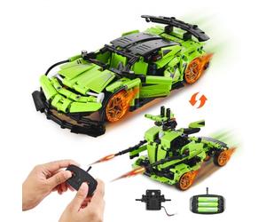 VEVOR Robot Giocattolo STEM Kit di Costruzione per Auto Robot Telecomandate RC 461 Pezzi Controllo APP, Giocattolo di Costruzione STEM Telecomandato per Bambini 2 Funzioni 280 x 130 x 150 mm
