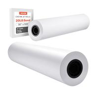 VEVOR Rotoli Carta Plotter Lunghezza 152,4 m, 2 Pezzi Rotolo per Stampe Compatibile con Plotter da 9,07 kg Ideali per Disegni CAD Piani Tecnici Mappe GIS Progetti Architettonici Carta
