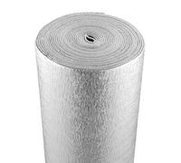 VEVOR Rotolo di Isolamento Riflettente Doppio, Barriera Radiante con Anima in Schiuma, 3,2 mm 61 x 762 cm, Scudo Riflettente del Calore in Schiuma EPE Alluminio Bifacciale, per Finestra Tetto Camper