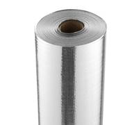 VEVOR Rotolo di Isolamento Riflettente Doppio, Barriera Radiante in Tessuto Intrecciato, 1220 x 76200 mm, Scudo Riflettente del Calore in Tessuto PE in Foglio di Alluminio, per Finestre e Camper