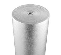 VEVOR Rotolo di Isolamento Riflettente Doppio, Barriera Radiante in Tessuto Intrecciato, 1220 x 76200 mm, Scudo Riflettente del Calore in Tessuto PE in Foglio di Alluminio, per Finestre e Camper