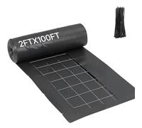 VEVOR Rotolo di Tessuto per Recinzione Contro Il Limo, 0,6 x 30,48 m di Filo Metallico di Rinforzo, Recinzione per la Ritenzione dei Sedimenti, Tessuto di Grado Industriale per Cantieri Edili